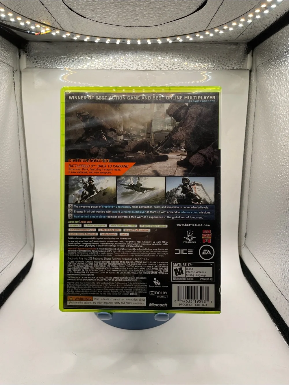 Microsoft Xbox 360 Battlefield 3 Limited Edition - Neon Green Case